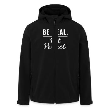 Être réel Motiv Inspiration Confiance en soi - Veste softshell homme en polyester recyclé Stanley/Stella - noir - Devant - AI Model Male 185 light (185cm)