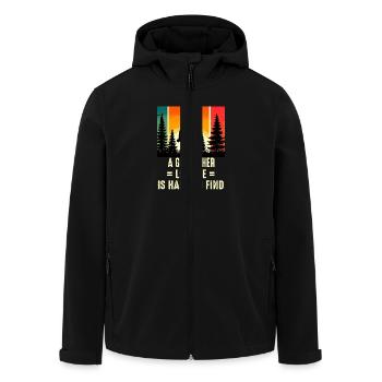 Godfather Is Hard To Find, Funny Bigfoot Sasquatch - Men’s Recycled Softshell Jacket by Stanley/Stella - black - Front - AI Model Male 185 light (185cm)