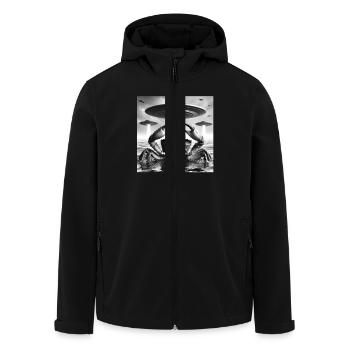 Crabe Marine Drôle Graphique Selfie avec OVNI Bizarre A - Veste softshell homme en polyester recyclé Stanley/Stella - noir - Devant - AI Model Male 185 light (185cm)