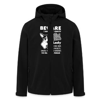 I Am That Crazy Rat Terrier Lady - Men’s Recycled Softshell Jacket by Stanley/Stella - black - Front - AI Model Male 185 light (185cm)