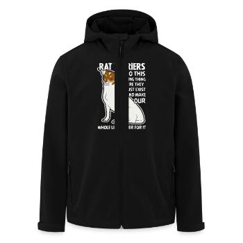 Rat Terriers Do This Amazing Thing - Men’s Recycled Softshell Jacket by Stanley/Stella - black - Front - AI Model Male 185 light (185cm)