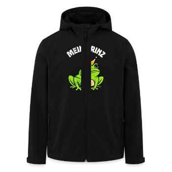 Faschings Kostüm Frauen MEIN PRINZ Lustig Karneval - Recycelte Männer Softshell-Jacke von Stanley/Stella - Schwarz - Vorne - AI Model Male 185 light (185cm)