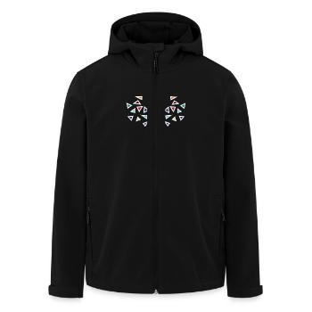 Buntes Design zur Sensibilisierung für ADHS - Recycelte Männer Softshell-Jacke von Stanley/Stella - Schwarz - Vorne - AI Model Male 185 light (185cm)