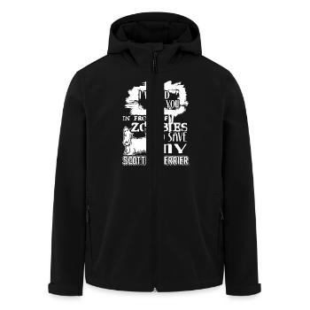 Save My Scottish Terrier - Men’s Recycled Softshell Jacket by Stanley/Stella - black - Front - AI Model Male 185 light (185cm)