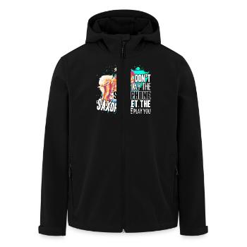 Saxophone Let Saxophone Play You - Men’s Recycled Softshell Jacket by Stanley/Stella - black - Front - AI Model Male 185 light (185cm)