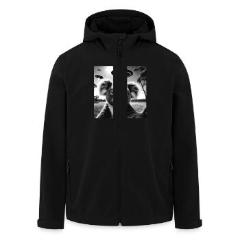 Koala Kaola Lustiges Grafik-Selfie mit UFOs Seltsam A - Recycelte Männer Softshell-Jacke von Stanley/Stella - Schwarz - Vorne - AI Model Male 185 light (185cm)