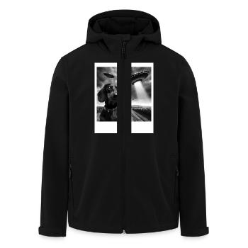 Teckel Chien Maman Papa Drôle Graphique Selfie OVNI Nous - Veste softshell homme en polyester recyclé Stanley/Stella - noir - Devant - AI Model Male 185 light (185cm)