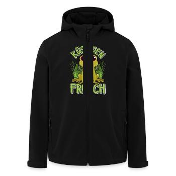 Karneval Kostüm Party KÜSS DEN FROSCH Lustiges - Recycelte Männer Softshell-Jacke von Stanley/Stella - Schwarz - Vorne - AI Model Male 185 light (185cm)