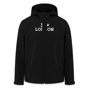 J’aime Londres Pays-Bas Drapeau Cool Paris France - Veste softshell homme en polyester recyclé Stanley/Stella - noir - Devant - AI Model Male 185 light (185cm)