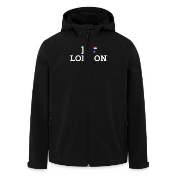 J’aime Londres Thaïlande Drapeau Cool Paris France Jeu de mots - Veste softshell homme en polyester recyclé Stanley/Stella - noir - Devant - AI Model Male 185 light (185cm)
