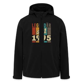 Legend since 1995 Birthday Gift - Men’s Recycled Softshell Jacket by Stanley/Stella - black - Front - AI Model Male 185 light (185cm)