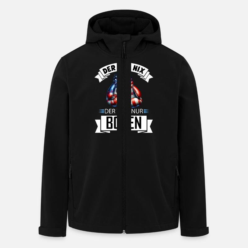 Il ne fait rien, il veut juste de la boxe, drôle de cadeau - Veste softshell homme en polyester recyclé Stanley/Stella - noir