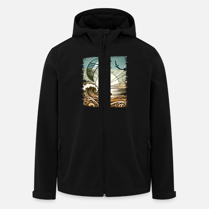 Kitesurfen Kitesurf Kitesurfer Kiteboard - Recycelte Männer Softshell-Jacke von Stanley/Stella - Schwarz
