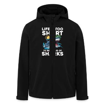 Life's Too Short To Be Afraid Of Sharks - Recycelte Männer Softshell-Jacke von Stanley/Stella - Schwarz - Vorne - AI Model Male 185 light (185cm)
