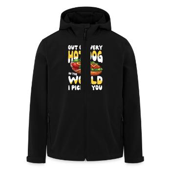 Out Of Every Hot Dog In The World I Pickle You - Recycelte Männer Softshell-Jacke von Stanley/Stella - Schwarz - Vorne - AI Model Male 185 light (185cm)