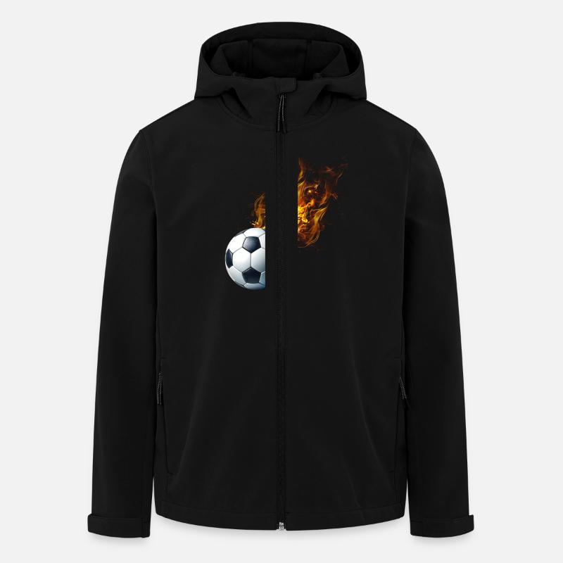 Football Fire - Men’s Recycled Softshell Jacket by Stanley/Stella - black