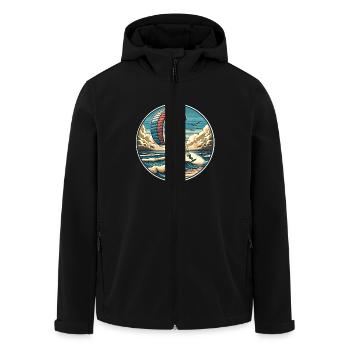 Kitesurfing Kitesurf Kitesurfer Kiteboard - Veste softshell homme en polyester recyclé Stanley/Stella - noir - Devant - AI Model Male 185 light (185cm)