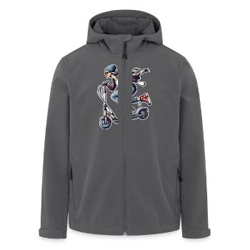 E-Scooter E-Scooter Femme Scooter - Veste softshell homme en polyester recyclé Stanley/Stella - charbon - Devant - AI Model Male 185 light (185cm)
