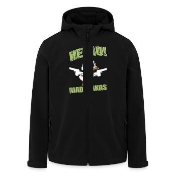 Kölner Karneval HELAU MADAFAKAS Lustiges Enten - Recycelte Männer Softshell-Jacke von Stanley/Stella - Schwarz - Vorne - AI Model Male 185 light (185cm)