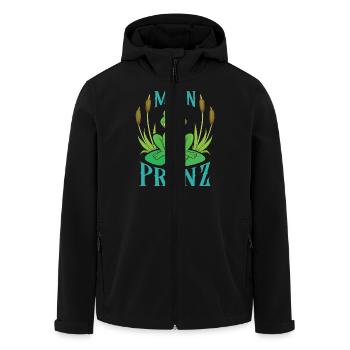 Karneval Party Männer MEIN PRINZ Lustiges Frosch - Recycelte Männer Softshell-Jacke von Stanley/Stella - Schwarz - Vorne - AI Model Male 185 light (185cm)