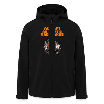 Entenkostüm ALAAF AB GEHT'S MADAFAKAS Lustiges - Recycelte Männer Softshell-Jacke von Stanley/Stella - Schwarz - Vorne - AI Model Male 185 light (185cm)