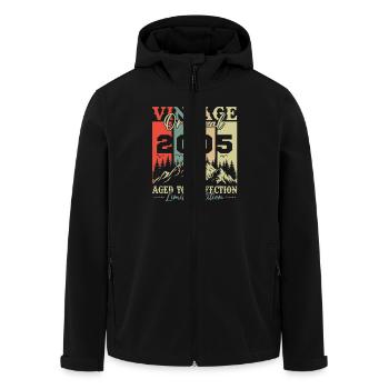 2005 Vintage Rétro Cadeau d’anniversaire - Veste softshell homme en polyester recyclé Stanley/Stella - noir - Devant - AI Model Male 185 light (185cm)