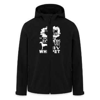 Save My Whippet Dog - Men’s Recycled Softshell Jacket by Stanley/Stella - black - Front - AI Model Male 185 light (185cm)