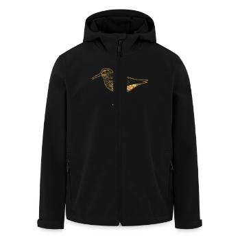 Sandpiper Geometric - Men’s Recycled Softshell Jacket by Stanley/Stella - black - Front - AI Model Male 185 light (185cm)