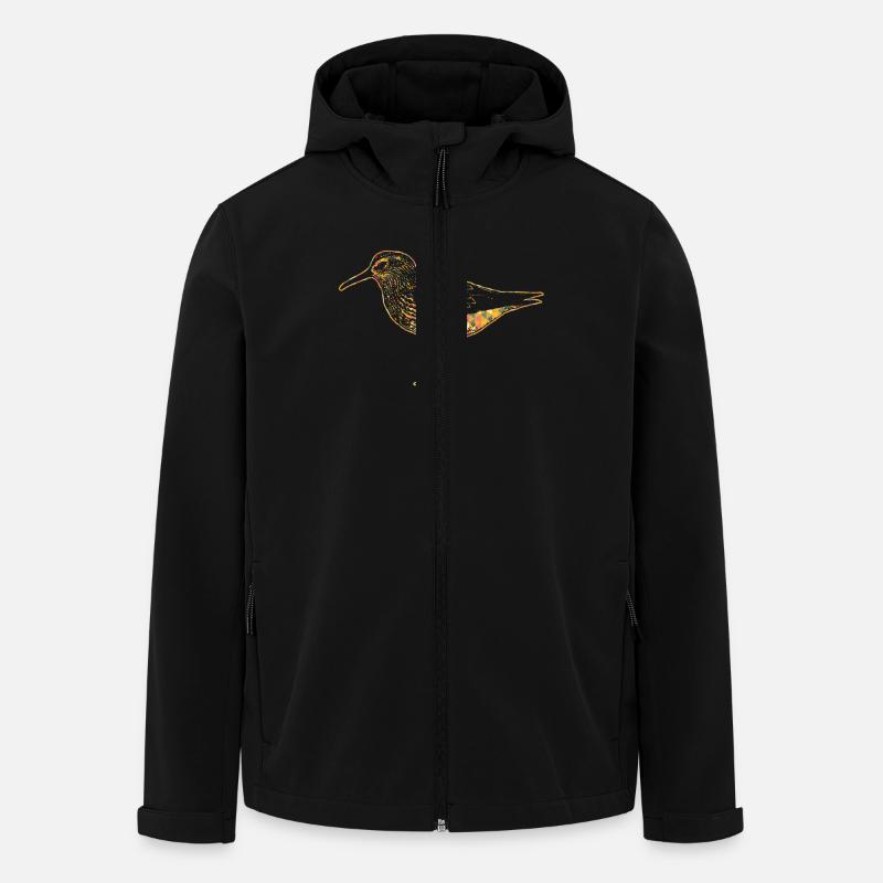 Sandpiper Geometric - Men’s Recycled Softshell Jacket by Stanley/Stella - black