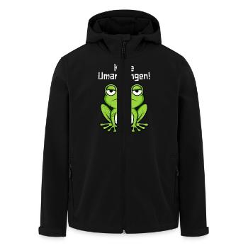 Faschings Kostüm KEINE UMARMUNGEN Lustiges - Recycelte Männer Softshell-Jacke von Stanley/Stella - Schwarz - Vorne - AI Model Male 185 light (185cm)
