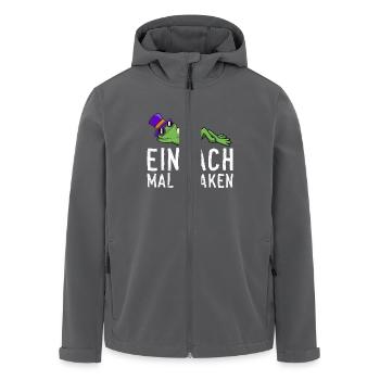 Karneval Party EINFACH MAL QUACKEN Lustiges - Recycelte Männer Softshell-Jacke von Stanley/Stella - Anthrazit - Vorne - AI Model Male 185 light (185cm)