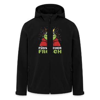 Karneval Köln FÜRSTLICHER FROSCH Lustiges - Recycelte Männer Softshell-Jacke von Stanley/Stella - Schwarz - Vorne - AI Model Male 185 light (185cm)
