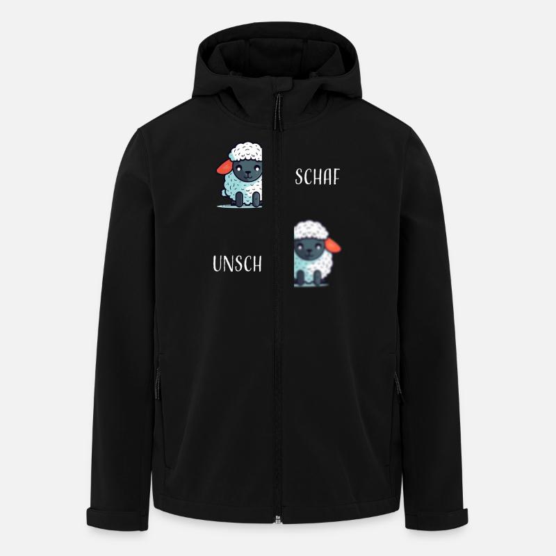 Sheep Sheep Funny Cool Gift - Men’s Recycled Softshell Jacket by Stanley/Stella - black