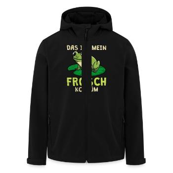 Karneval Kostüm Frosch DAS IST MEIN FROSCH KOSTÜM - Recycelte Männer Softshell-Jacke von Stanley/Stella - Schwarz - Vorne - AI Model Male 185 light (185cm)