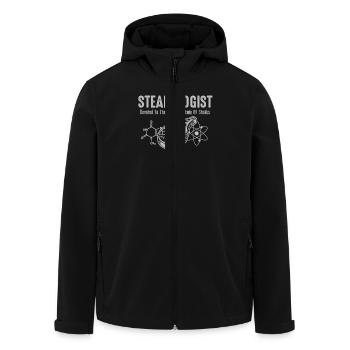 Steakologist study of Meat Steaks funny for women - Recycelte Männer Softshell-Jacke von Stanley/Stella - Schwarz - Vorne - AI Model Male 185 light (185cm)