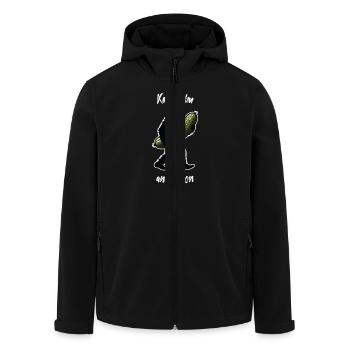Bleiben Sie ruhig und machen Sie weiter. Pickle Dill Bigfoot Sasquat - Recycelte Männer Softshell-Jacke von Stanley/Stella - Schwarz - Vorne - AI Model Male 185 light (185cm)