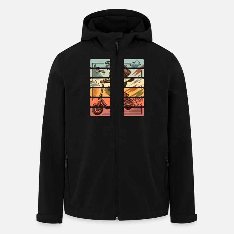 E-Scooter E-Scooter Kick Scooter - Men’s Recycled Softshell Jacket by Stanley/Stella - black