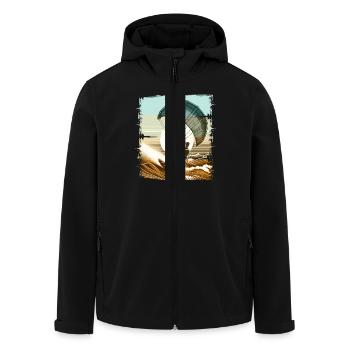 Kitesurfing Kitesurf Kitesurfer Kiteboard - Veste softshell homme en polyester recyclé Stanley/Stella - noir - Devant - AI Model Male 185 light (185cm)