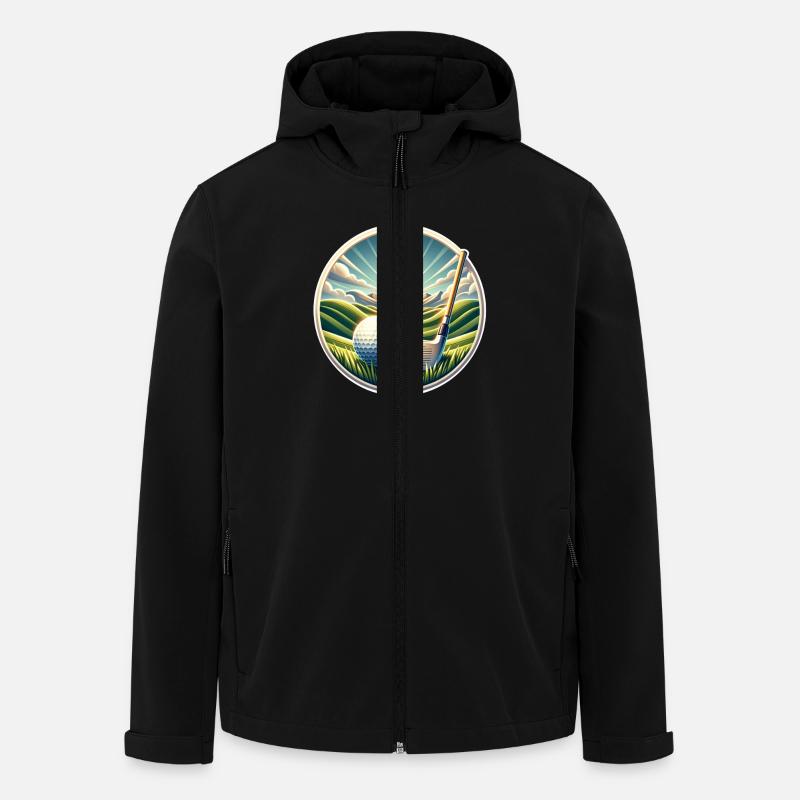 Golf - Recycelte Männer Softshell-Jacke von Stanley/Stella - Schwarz