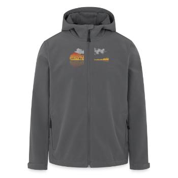 Autumn evening landscape with trees and skyline in the - Men’s Recycled Softshell Jacket by Stanley/Stella - anthracite - Front - AI Model Male 185 light (185cm)