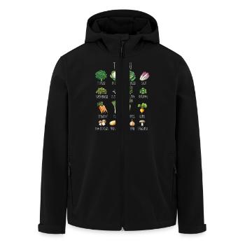 Janvier Fruits et légumes de saison - Veste softshell homme en polyester recyclé Stanley/Stella - noir - Devant - AI Model Male 185 light (185cm)