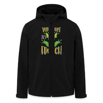 Faschingsparty VERKLEIDET ALS FROSCH Lustiges - Recycelte Männer Softshell-Jacke von Stanley/Stella - Schwarz - Vorne - AI Model Male 185 light (185cm)