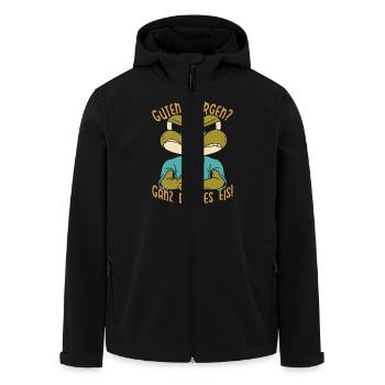 Karneval Kostüm GUTEN MORGEN? GANZ DÜNNES EIS - Recycelte Männer Softshell-Jacke von Stanley/Stella - Schwarz - Vorne - AI Model Male 185 light (185cm)