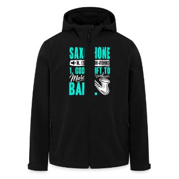 Saxophone Definition God's Gift To Marching Band - Men’s Recycled Softshell Jacket by Stanley/Stella - black - Front - AI Model Male 185 light (185cm)