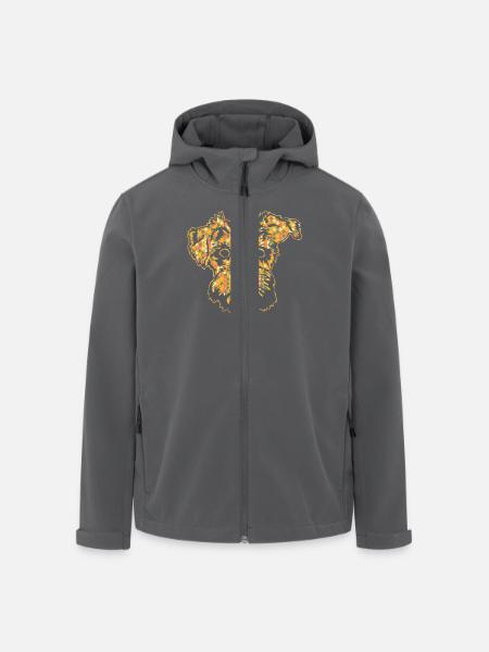 Schnoodle Geometric - Men’s Recycled Softshell Jacket by Stanley/Stella - black
