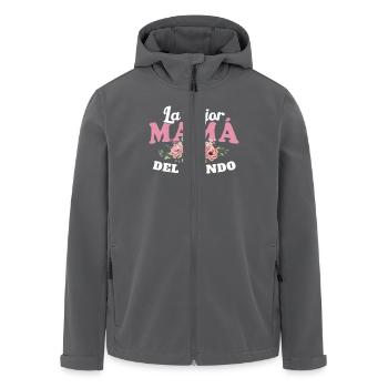 Le meilleur cadeau au monde pour la fête des mères - Veste softshell homme en polyester recyclé Stanley/Stella - charbon - Devant - AI Model Male 185 light (185cm)