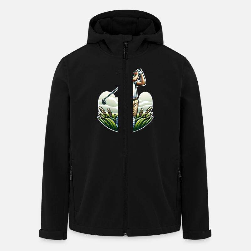 Golfe - Veste softshell homme en polyester recyclé Stanley/Stella - noir