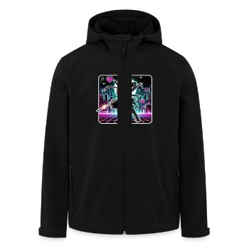 Ninja Samurai Anime Gamer Sci-Fi Futuristic manga - Recycelte Männer Softshell-Jacke von Stanley/Stella - Schwarz - Vorne - AI Model Male 185 light (185cm)