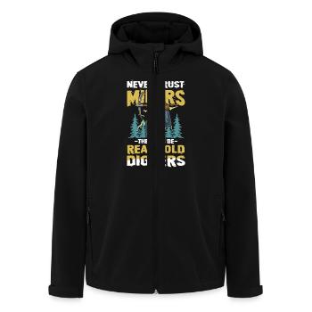 Miners They Can Be Real Gold Diggers - Recycelte Männer Softshell-Jacke von Stanley/Stella - Schwarz - Vorne - AI Model Male 185 light (185cm)