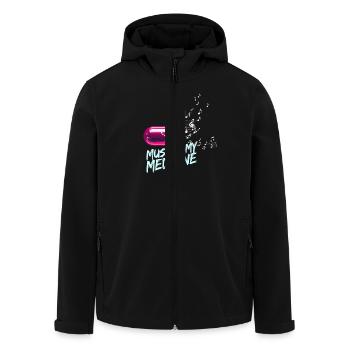 Musik ist meine Medizin für Musikliebhaber - Recycelte Männer Softshell-Jacke von Stanley/Stella - Schwarz - Vorne - AI Model Male 185 light (185cm)
